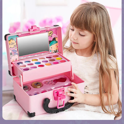 Sam Bam Kids’ Princess Makeup Playset – Safe & Washable Pretend Cosmetics Kit Girl Toy Play Set Lipstick Eye Shadow Safety Nontoxic Kit Toy Kid