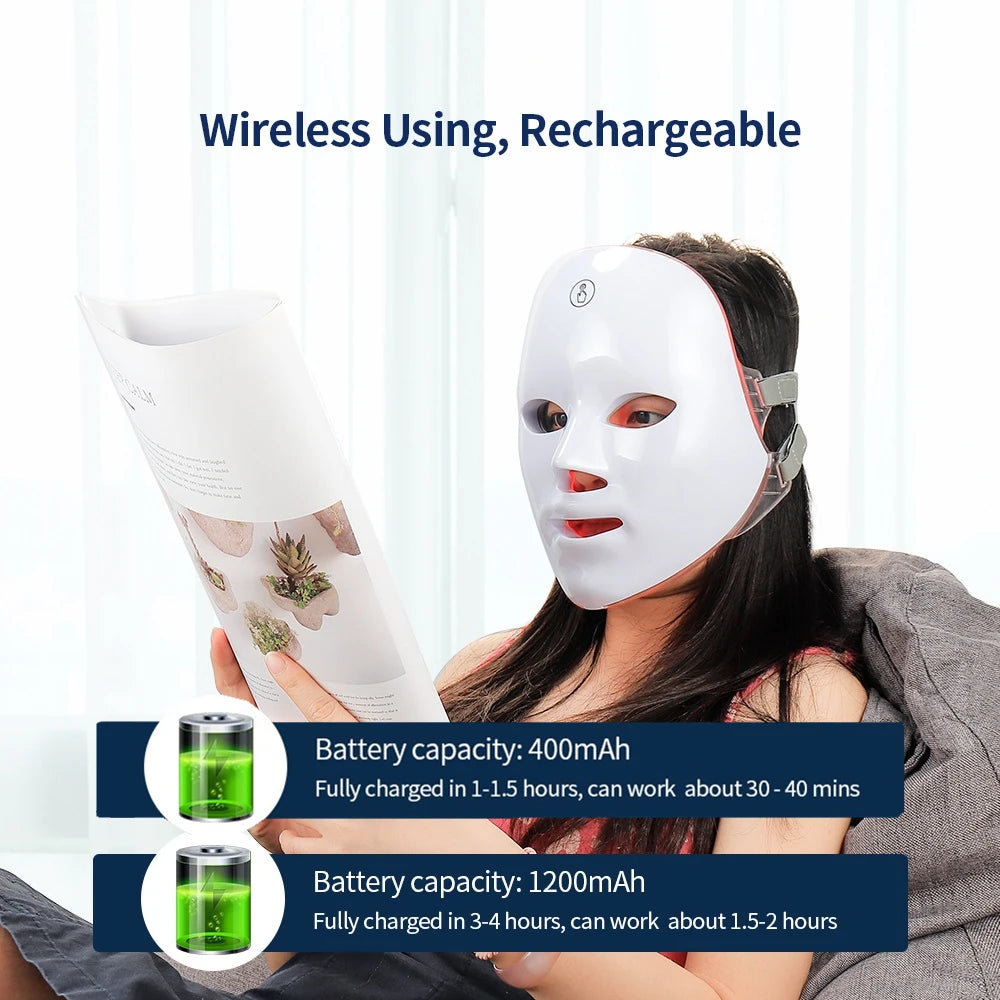 Sam Bam 7-Color LED Photon Facial Mask – Ultimate Skin Rejuvenation