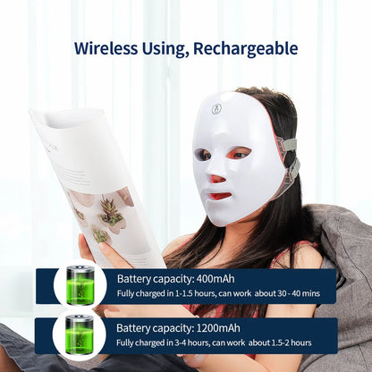 Sam Bam 7-Color LED Photon Facial Mask – Ultimate Skin Rejuvenation