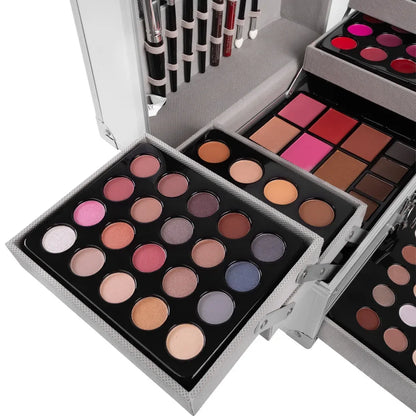 All-in-One Makeup Gift Set for Women – Complete Beauty Kit with Face Powder Eyeshadow Palette Lipstick Makeup Brushes Highlighter Bronzer