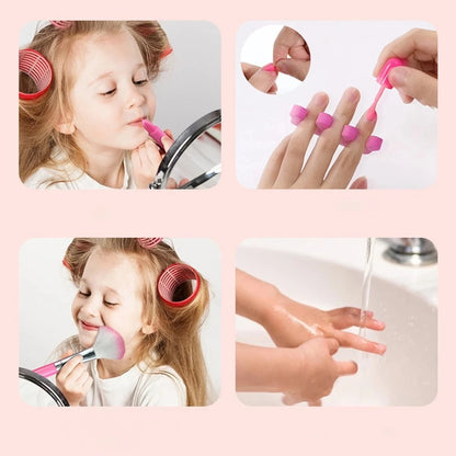 Sam Bam Kids’ Princess Makeup Playset – Safe & Washable Pretend Cosmetics Kit Girl Toy Play Set Lipstick Eye Shadow Safety Nontoxic Kit Toy Kid