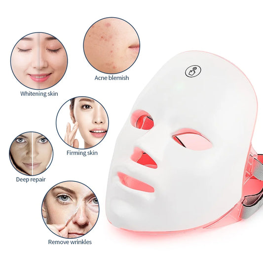 Sam Bam 7-Color LED Photon Facial Mask – Ultimate Skin Rejuvenation