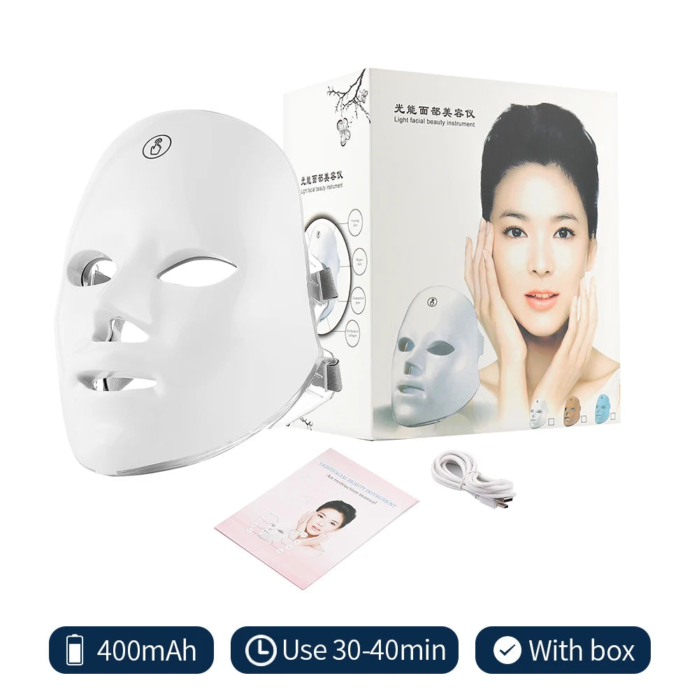 Sam Bam 7-Color LED Photon Facial Mask – Ultimate Skin Rejuvenation